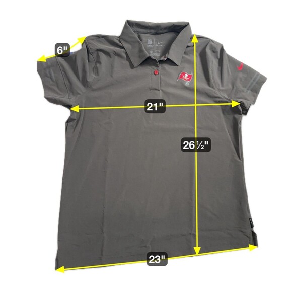 Nike NFL Tampa Bay Buccaneers Short Sleeve Polo Gray CW7431-211 Women large NEW - Picture 2 of 7